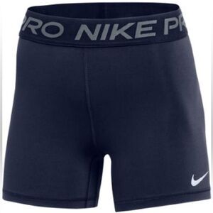 Nike Women's Pro 365 Shorts 5 Inches — Obsidian/White